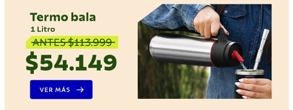 Termo bala 1 Litro ANTES $113.999 $54.149 VER MÁS
